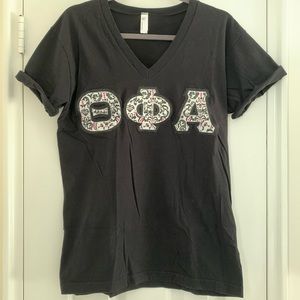 THETA PHI ALPHA American Apparel Stitched Letter Tee
